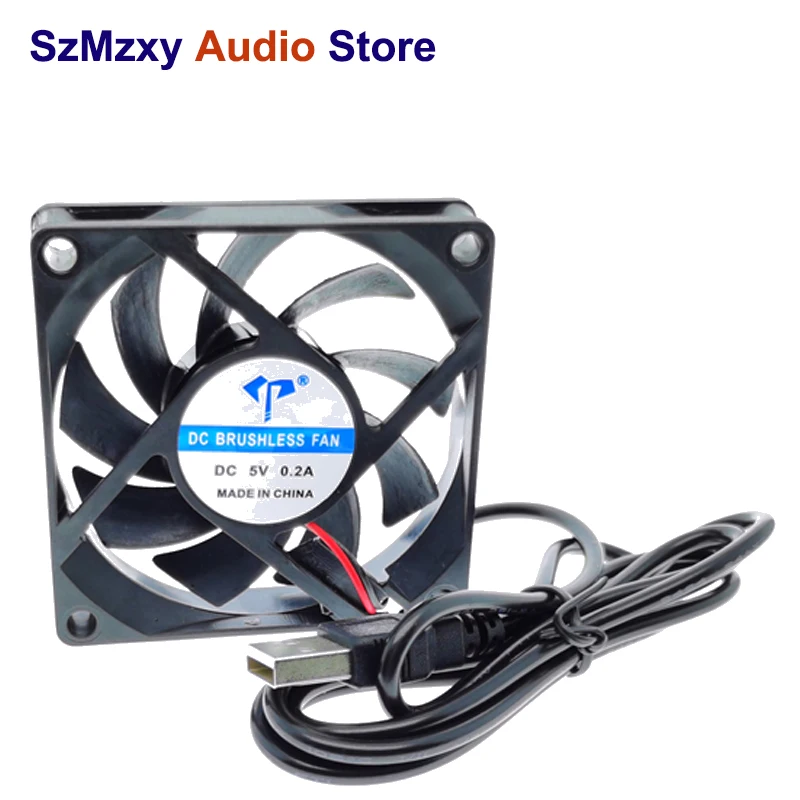 

1PCS New 7015 High Quality Two-wire DC Fan oil-containing 5V USB 70*70*15mm For Chassis Industrial Fan Cooling Exhaust Fan