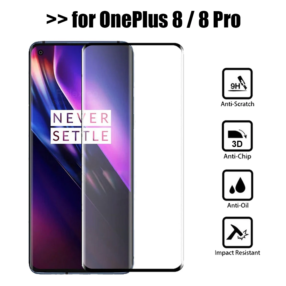 

Защитная пленка для экрана мобильного телефона Oneplus 8 Pro, пленка из закаленного стекла без пузырьков и царапин, защитное стекло One Plus 8Pro 9h