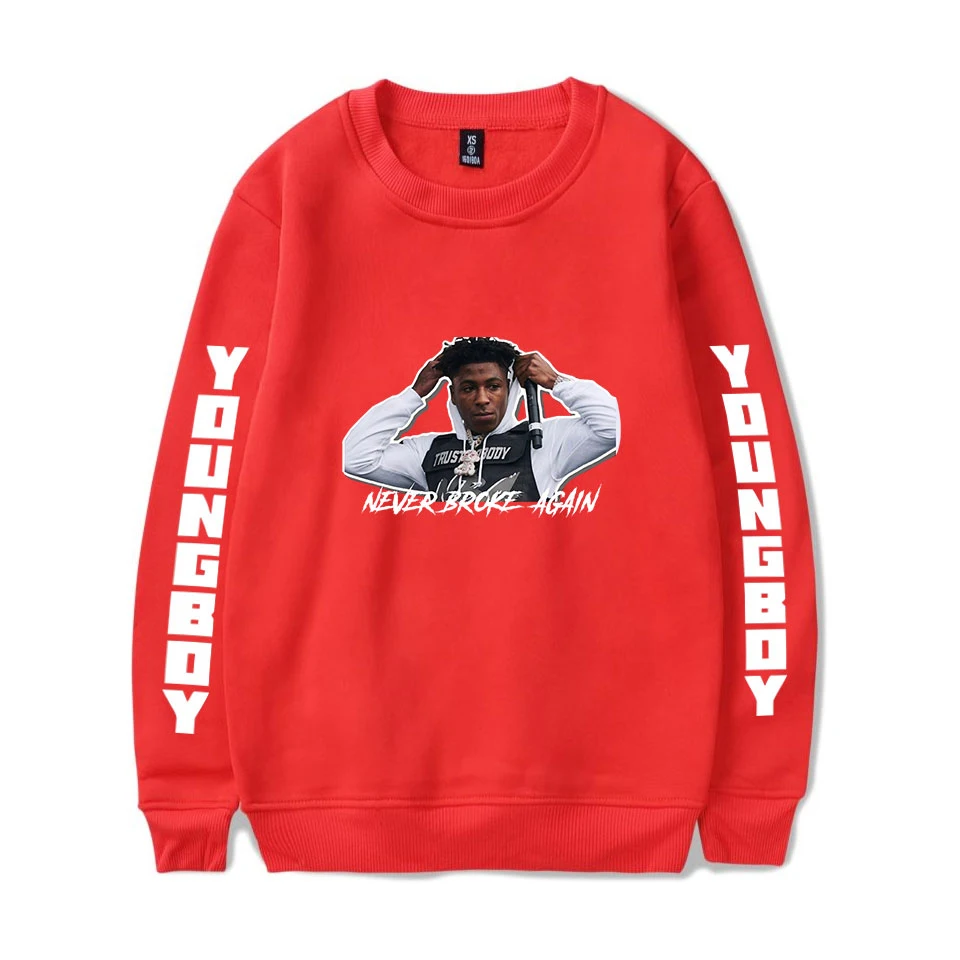 

Rapper YoungBoy Never Broke Again Round Neck Hoodies Men/Women Harajuku Sweatshirt Streetwear Korean Pullover Clothing