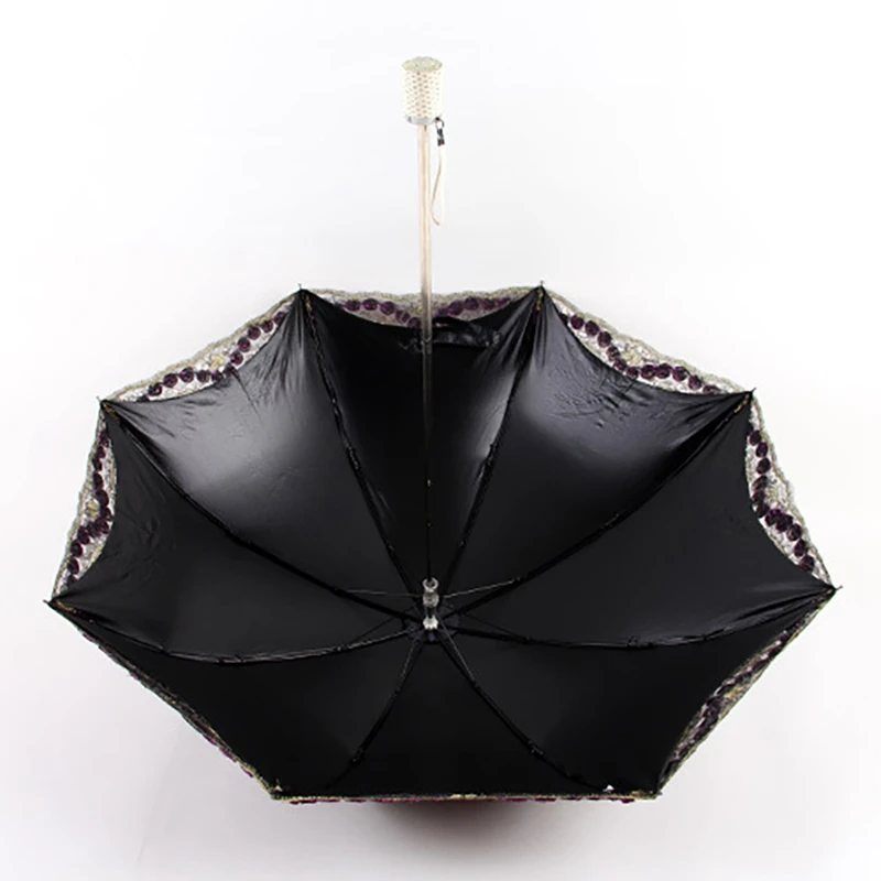 Акция! Кружевной двухуровневый складной зонтик UV Защитный 2 для свадебной