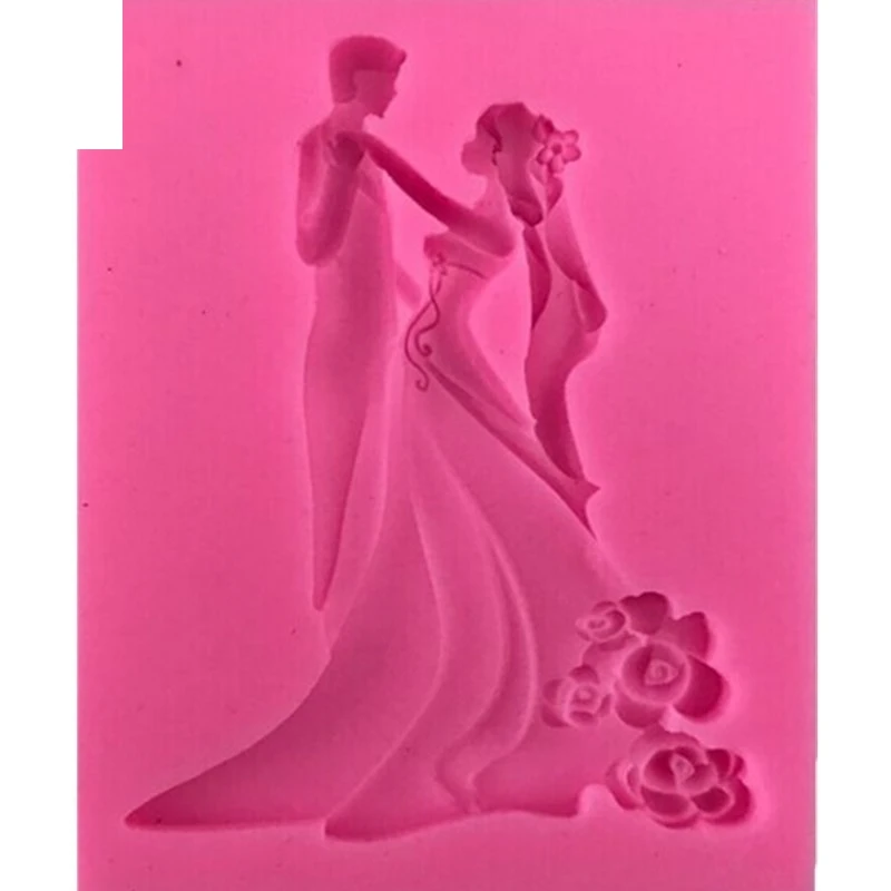 1 шт. силиконовая форма для свадьбы невесты жениха в форме торта печенья шоколада