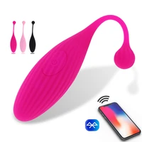erotic jump egg full silicone vaginal vibrator app controlled bluetooth clitoral stimulator g spot massager sex toys for women