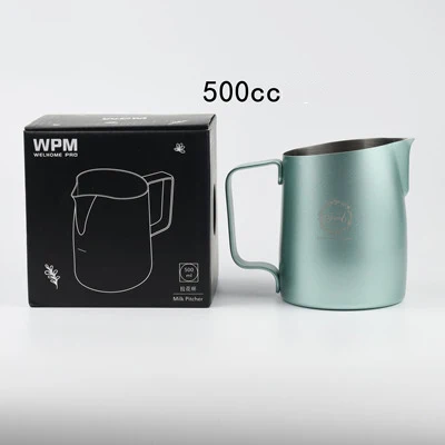 Кувшин для кофе, молока из нержавеющей стали кувшин для крема Pull Flower Cup вспениватель молока для кофе латте арт молоко пена инструмент посуда для кофе - Цвет: B