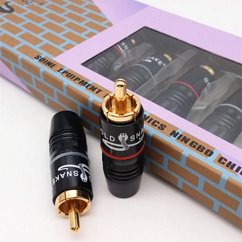 Соединитель RCA Медный позолоченный со штепсельной вилкой 8 мм | Компьютеры и офис