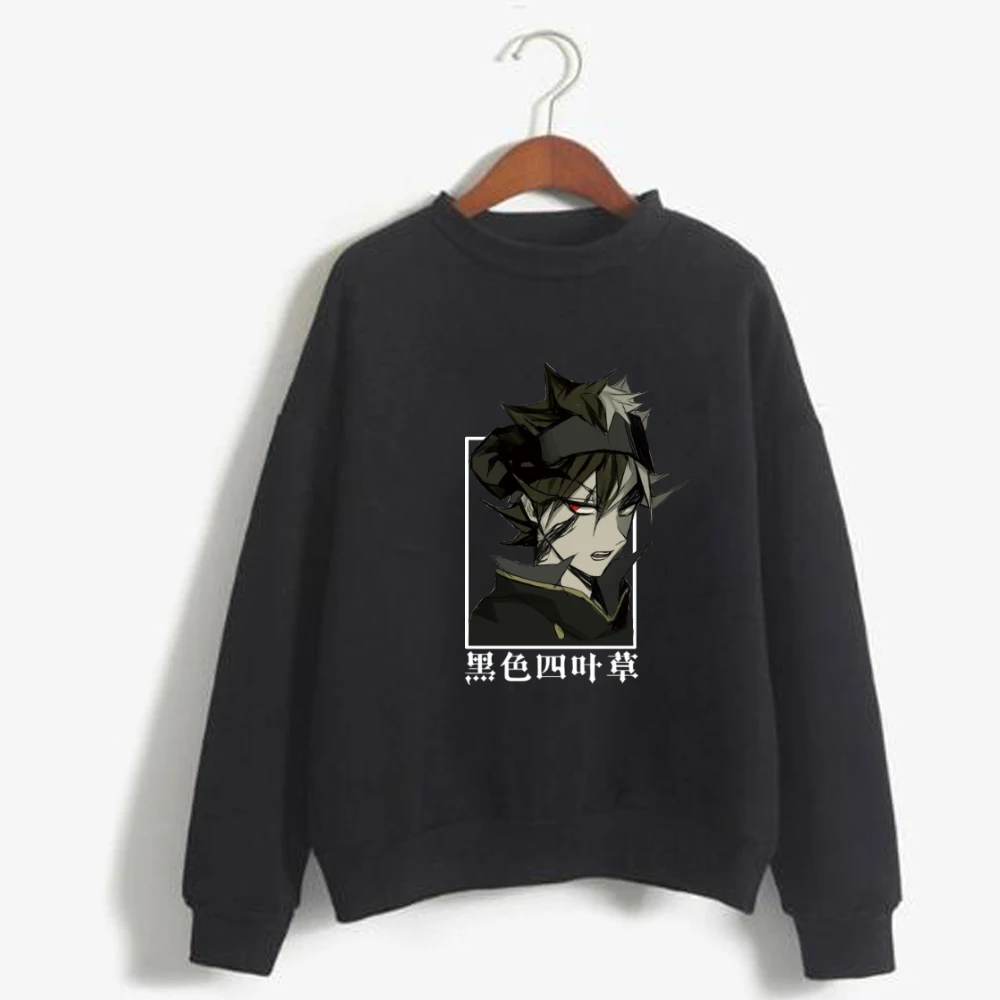 

Black Clover Man Hoodie Fashion Round Neck Print Loose Casual Anime Cloth