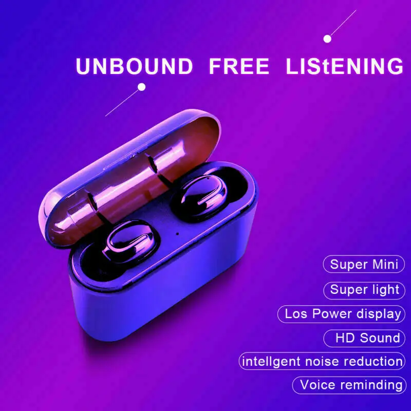

2600 mAh 1500mAh HBQ Q32 Mini TWS Bluetooth 5.0 Wireless HiFi Stereo Earphones Earbuds HD 5D