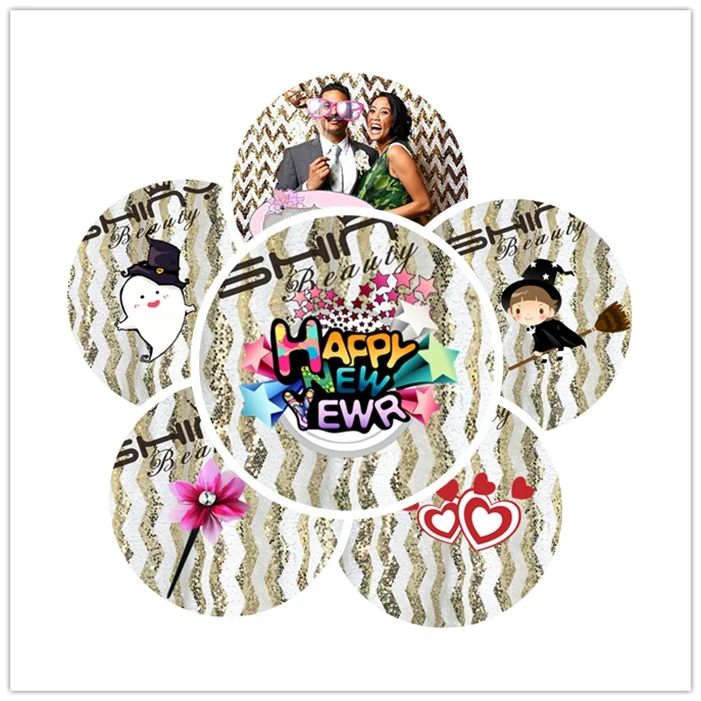 Shinybeauty Photo Booth фон Золотой шеврон свадебный фон шторы с блестками вечерние Backdrops-M190727