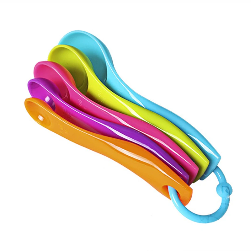 5 шт./компл. набор мерных ложек и Пластик чайная ложка (1/2 5/5/7 5/15 мл) мерная супер