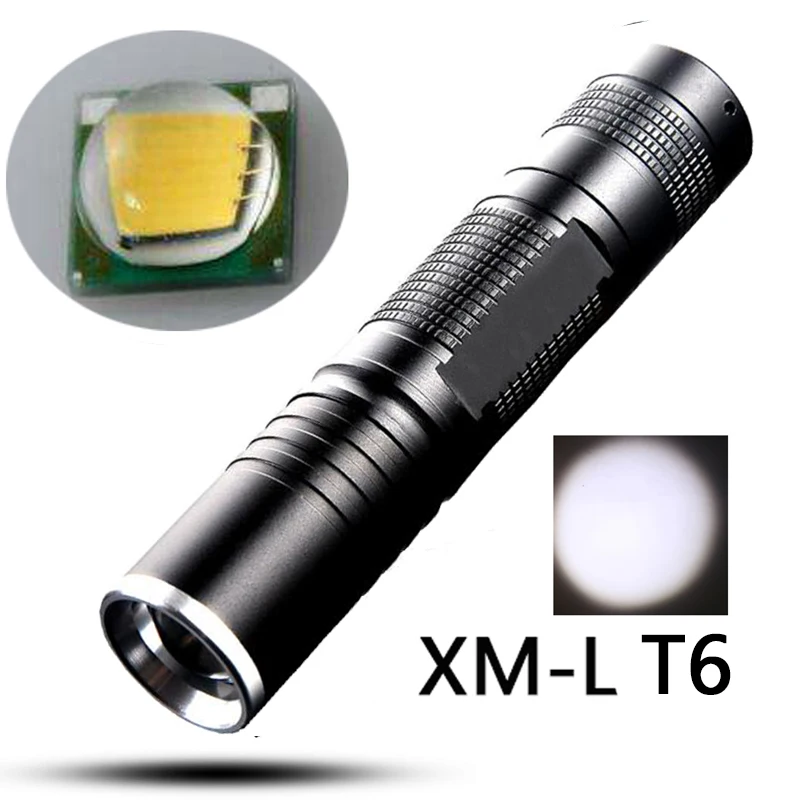 Светодиодный тактический фонарь XM L2 T6 масштабируемый портативный для самозащиты