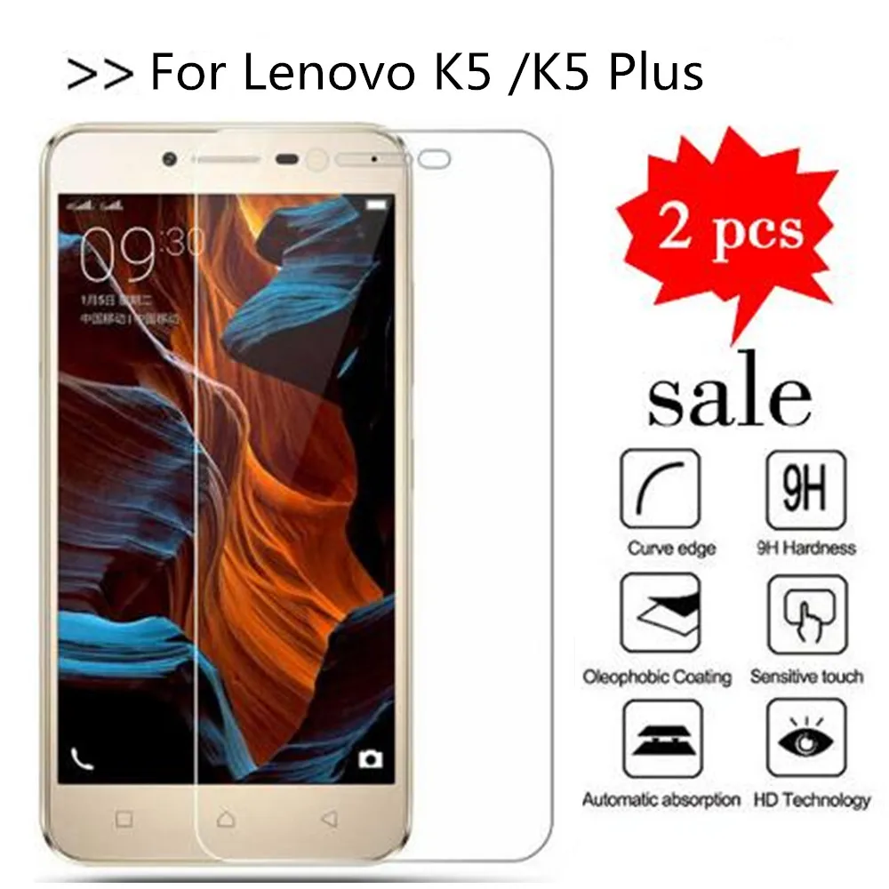2 шт. Защитное стекло для Lenovo K5 A6020 A6020a40 закаленное lenovo vibe Plus + A6020a46 защитная