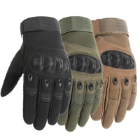 lightweight carbon fiber tactical gloves military touch screen shooting anti skid bicycle hard knuckle full finger combat gloves