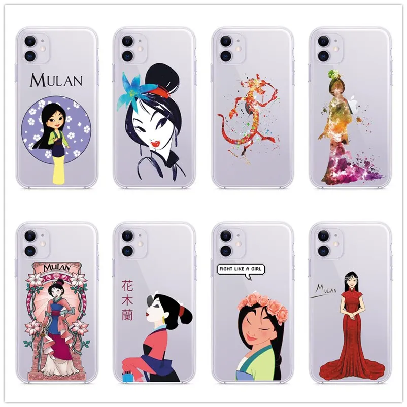 Горячая мультфильм Мулан аниме Мягкий ТПУ телефон аксессуары чехол для телефона