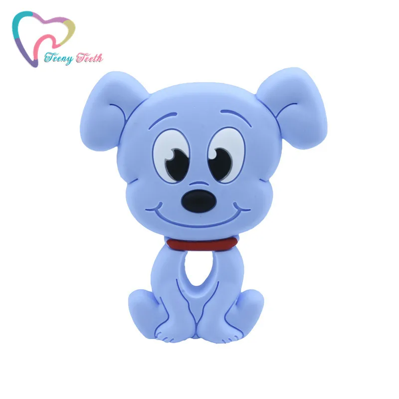 Mordedor de silicona de dibujos animados para perros, producto masticable de animales para beb&eacute;s, colgantes de dentici&oacute;n para lactancia, mordedor de grado alimenticio, 2 uds.-2