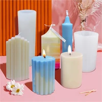 aromatherapy candle mold diy round column candle silicone forms plaster ornaments making tool 5 styles