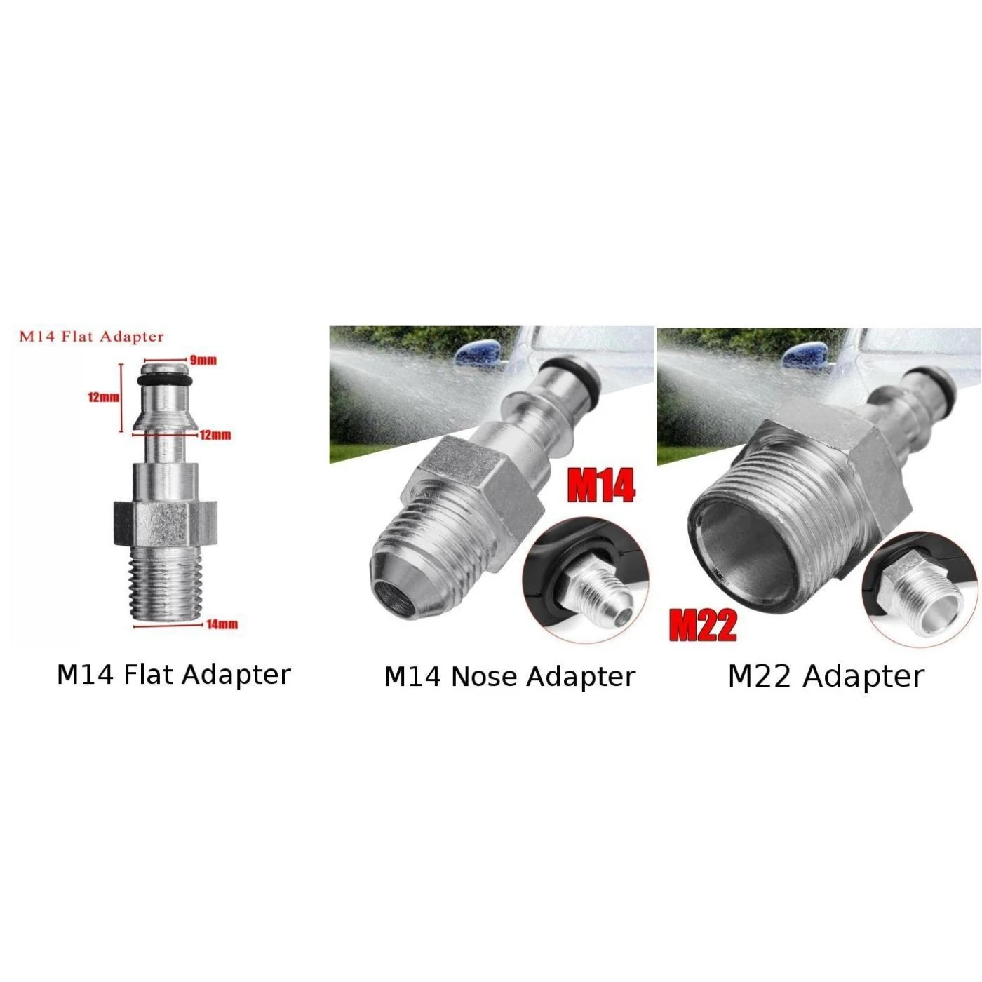 1x Quick Release Давление инструменты для шайбы штуцера шланга к M14/M22 адаптер Lavor воды