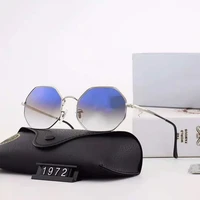 luxury brand designer sunglasses women men alloy metal frame polaroid hd tempered glass lens retro glasses oculos de sol 1972