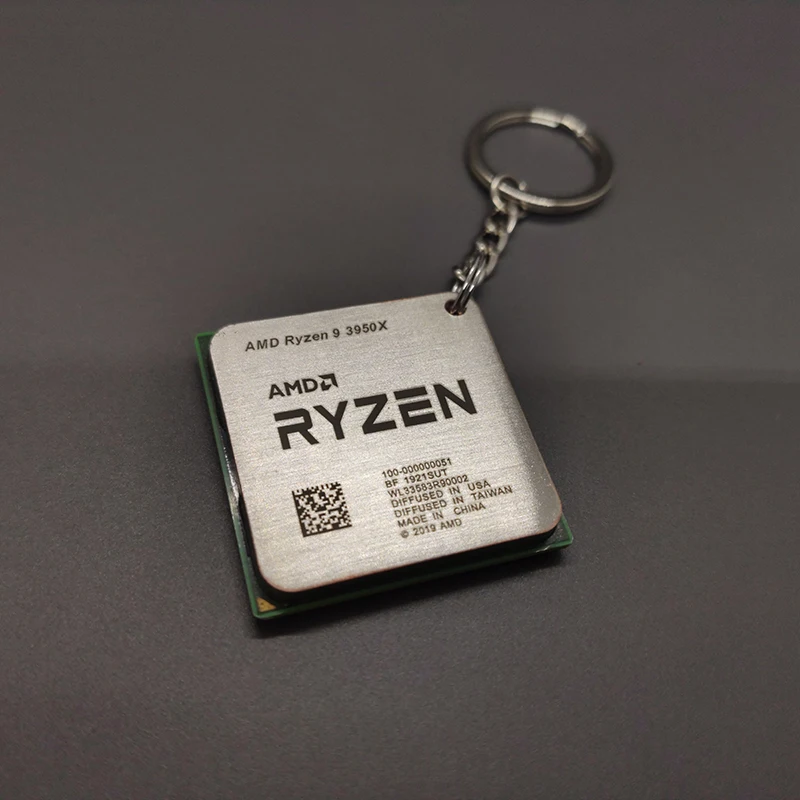 Лазерная гравировка Процессор цепочка для ключей DIY Сплошной Цвет с узором на