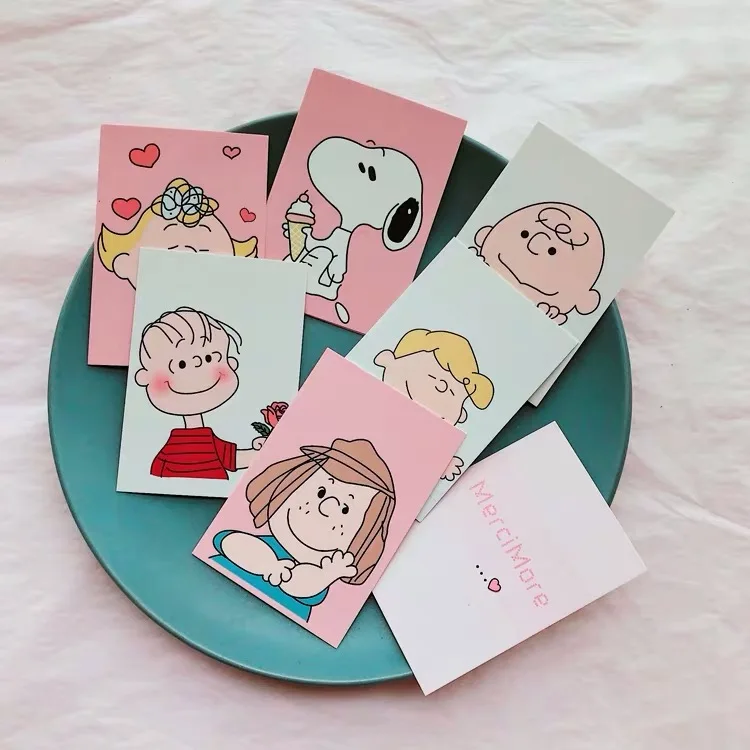 8 шт. Ins Peanuts изгой карта собаки милый мультфильм доска для сообщений доска для фото дисплей доска украшение стены визитная карточка дисплей