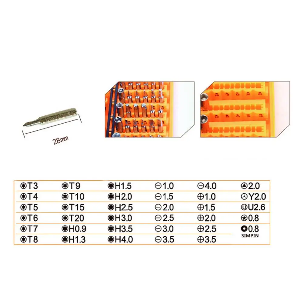 

Precision JAKEMY 52 in 1 Professional Screwdriver Set Multi-functional Repair Tools Kit watch Phones PC Electronic Maintenance