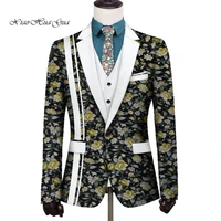 men blazer slim fit fancy blazers and vest suit jacket africa tops coat fafrican men clothes wedding dress suit wyn699