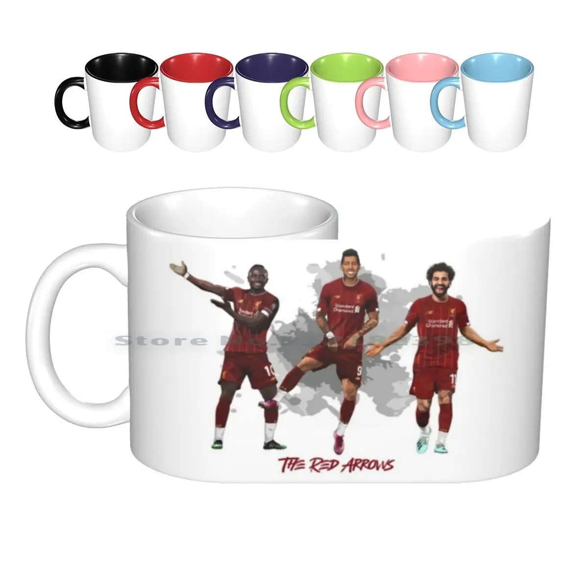 

The Red Arrows-Mane , Firmino , Salah Ceramic Mugs Coffee Cups Milk Tea Mug Mo Salah Mohamed Salah Egypt Egyptian King Sadio