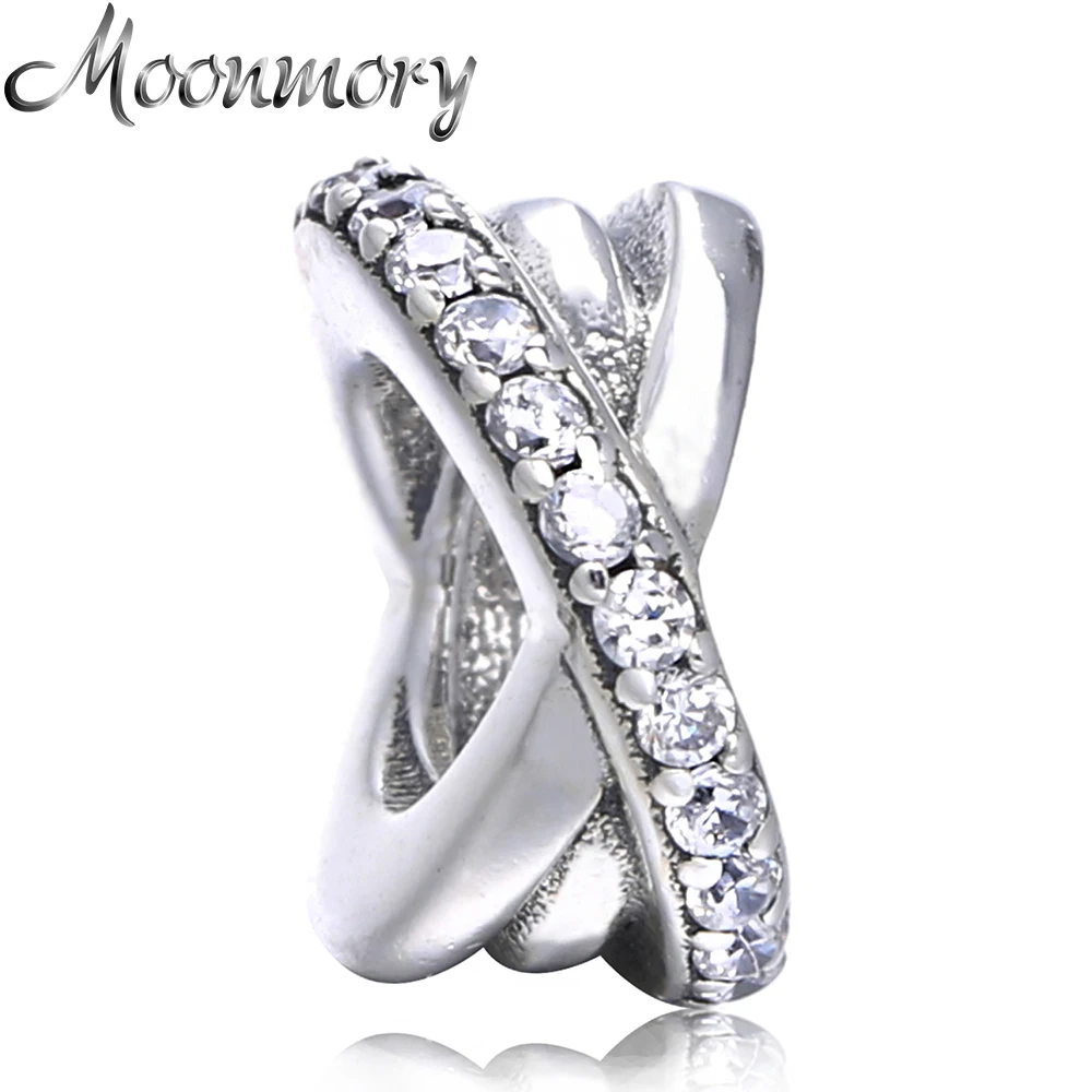 Лунмори 925 стерлингового серебра галактика разделитель бусины Подвески для