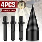 4 шт., коническое сверло, 42 мм, для круглойшестиграннойквадратной древесины