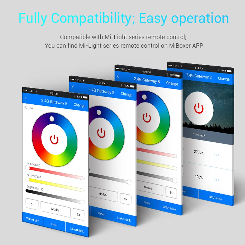 Голосовой пульт дистанционного управления milight Wi-Fi 5 В iOS Android Amazon Alexa совместим со
