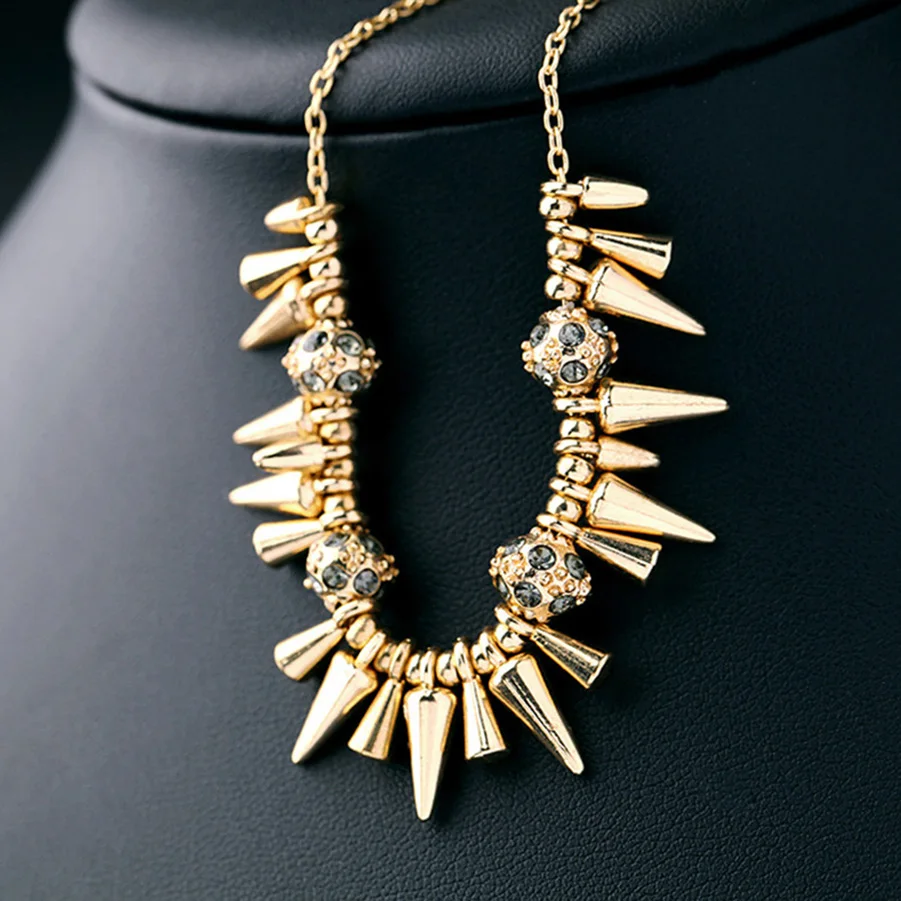 Женское/Мужское колье-чокер с кристаллами длинная цепочка