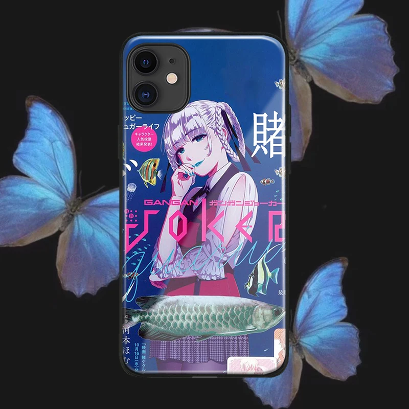 momobami kirari kakegurui anime soft silicone glass phone case cover for iphone se 6 6s 7 8 plus x xr xs 11 12 mini pro max free global shipping