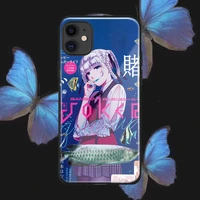 Momobami Kirari Kakegurui Anime soft silicone glass Phone case cover for iPhone Plus mini Pro max