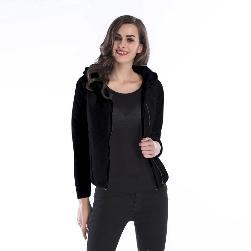 Зимняя женская куртка Jas плюс размер 2XL Женская парка плотное пальто однотонные