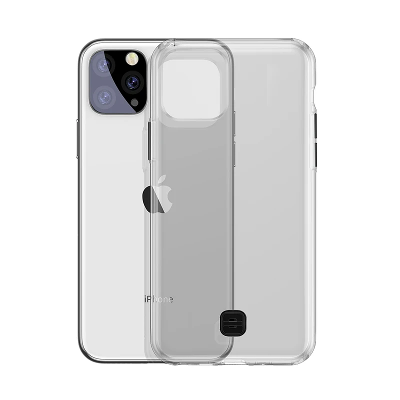 Чехол для телефона Baseus для iPhone 11 Pro Max Xs X, чехол с ремешком, защита от падения, прозрачная защитная задняя крышка для iPhone Xs Max X, Fundas - Цвет: Transparent Black