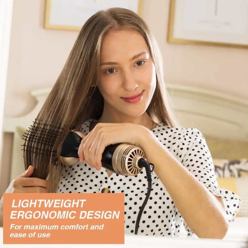 3 в 1 Клубок Расческа Золото Один Шаг фен для волос и вольюмайзер горячий воздух