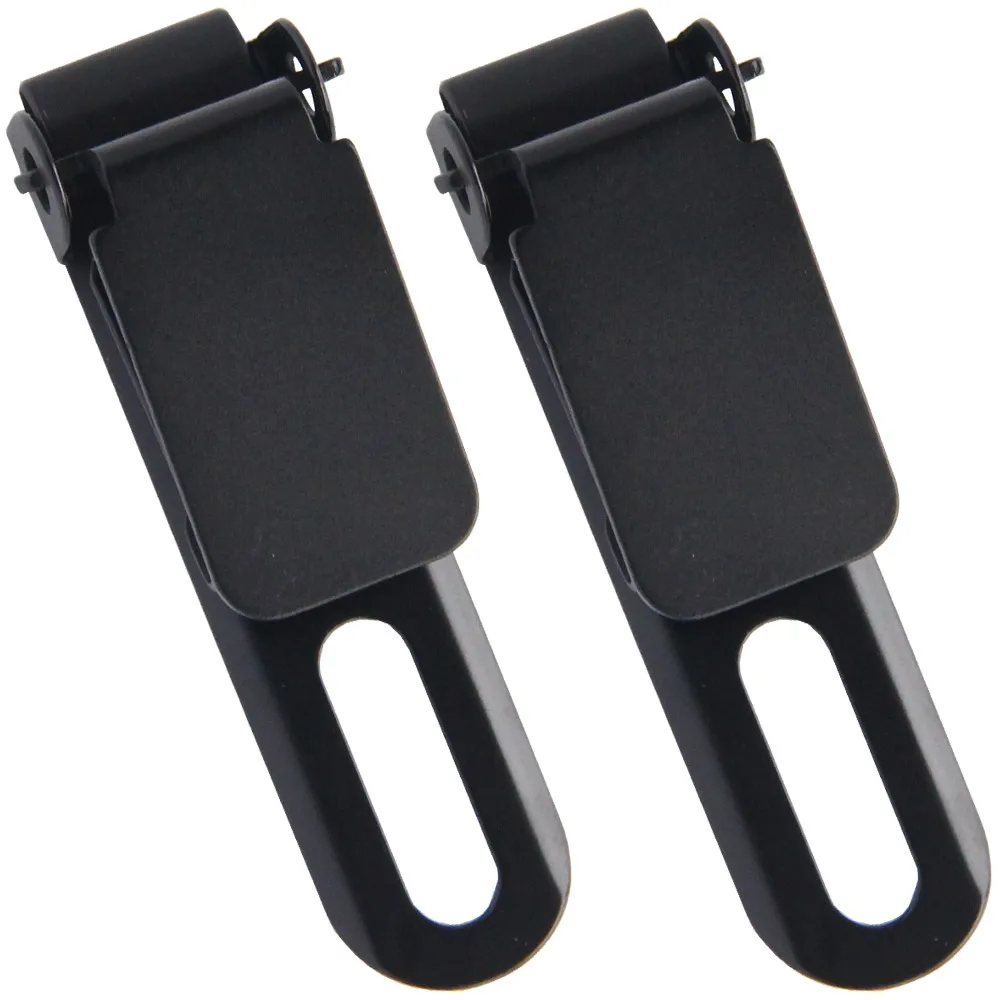 Тактический черный стальной зажим 2 шт. тонкий фиксированный для ремня переноски