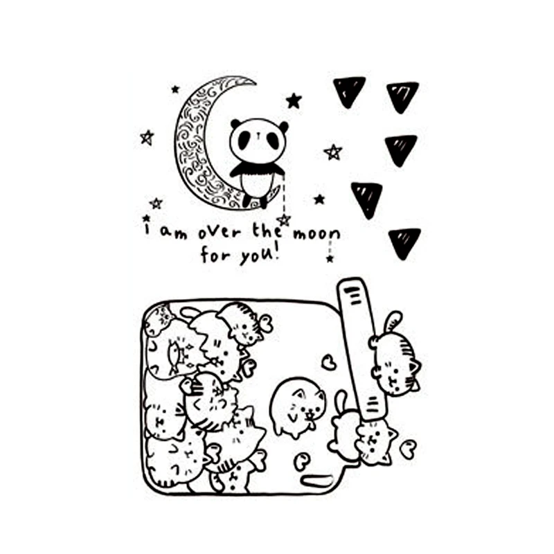 

Pet Clear Stamps for DIY Scrapbooking Card Cute expression Rubber Stamps Seals Making Album Photo Crafts Decorative New Stamps