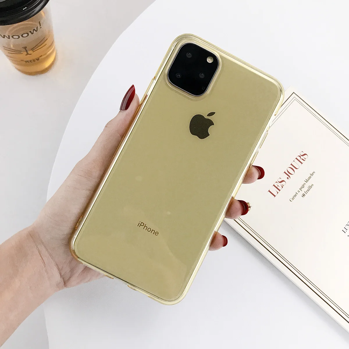 KJOEW чехол для телефона для iPhone 11 Pro Max X XS XR Xs Max transapent Мягкий ТПУ силиконовый чехол для iPhone 6 6s 7 8 Plus чехол s Capa - Цвет: Золотой