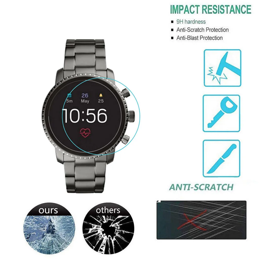 3 шт. прозрачная пленка закаленное стекло для защиты экрана Fossil Gen 4 Q Venture HR Прямая
