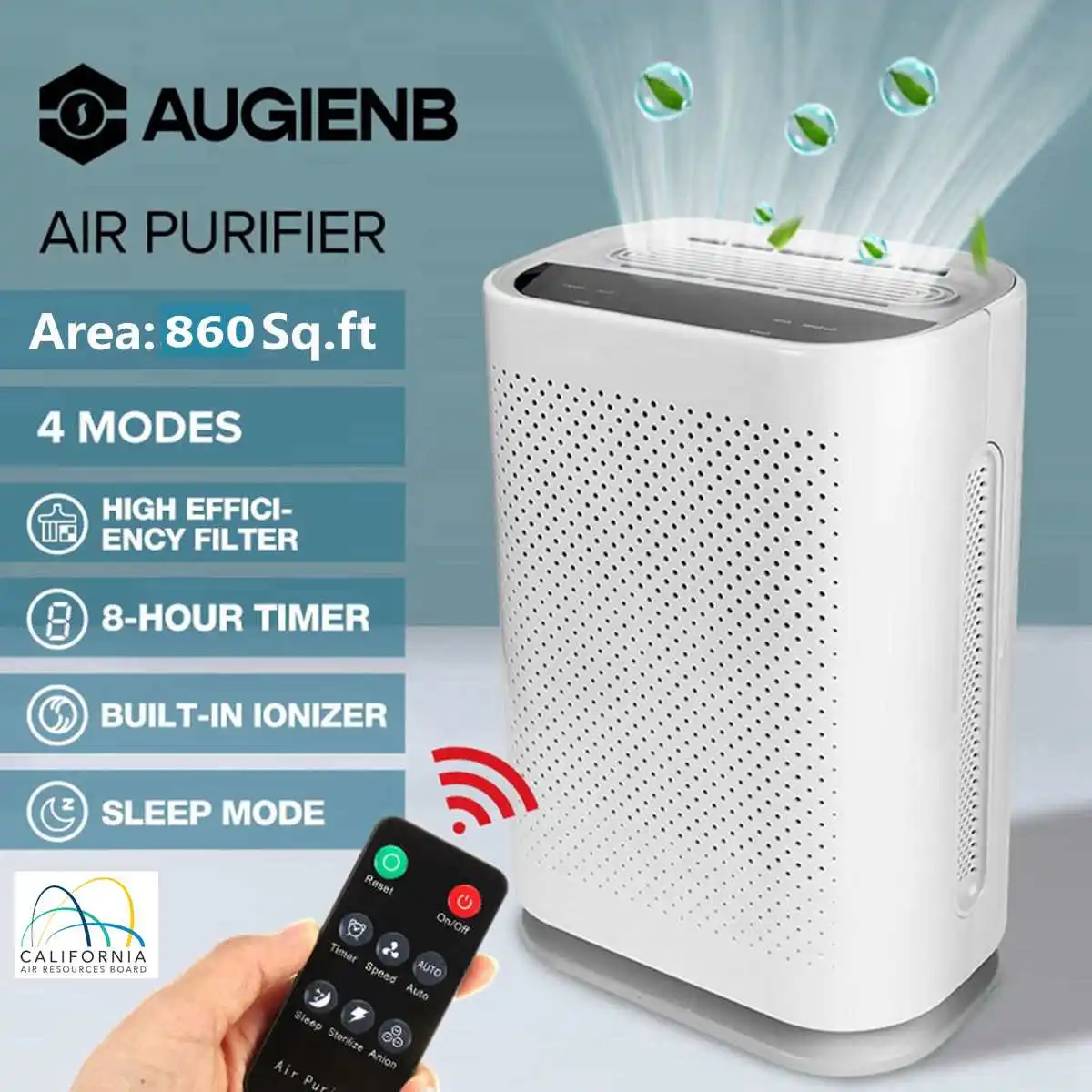 

Air Purifier with HEPA Filter Negative Ions Air Cleaner Remove Formaldehyde PM2.5 Smoke Dust Automatic Monitors