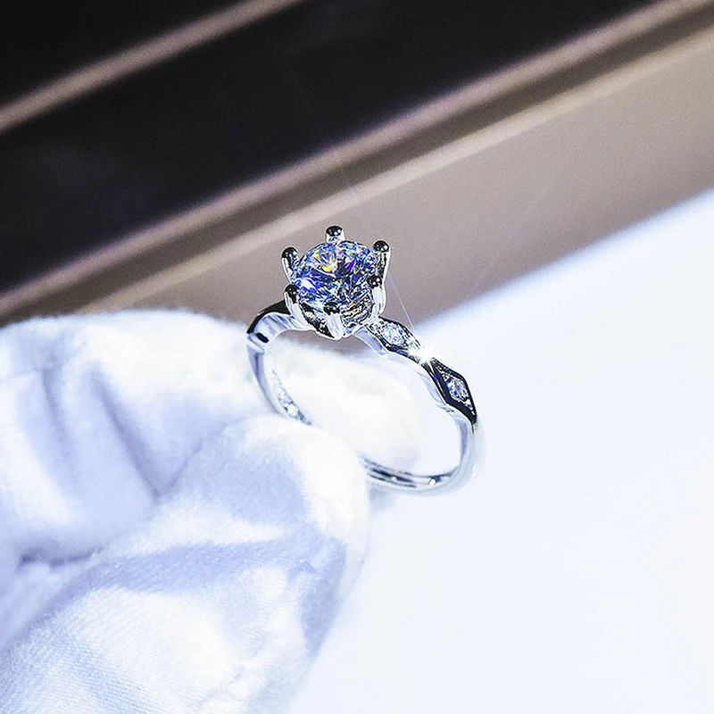 

Women Sparkly Diamond Open Ring Multistyle Wedding Engagement Ring Gift for Love Girlfriend Fashion Jewelry