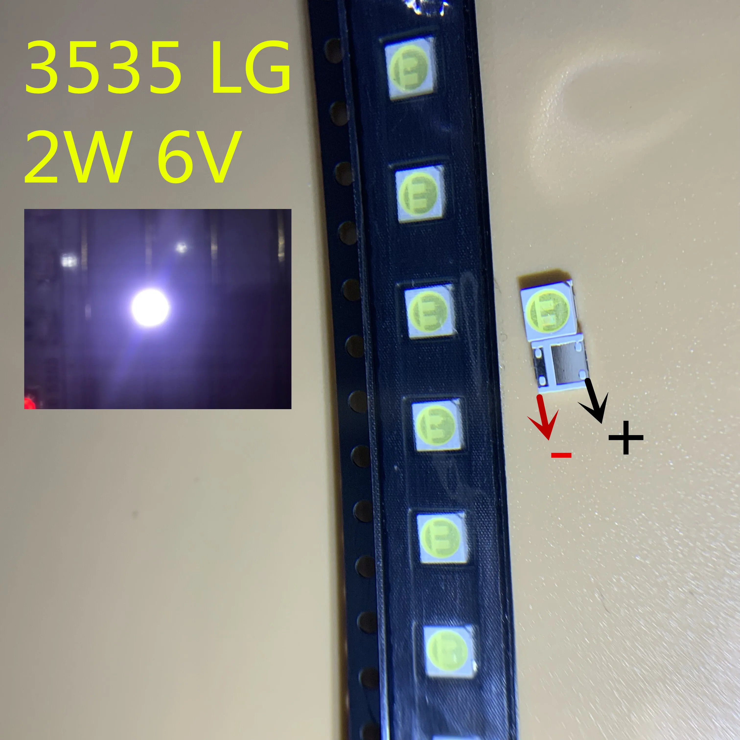 Светодиодная подсветка LG Innotek 2 Вт 6 в 1000 дюйма 50 шт. 3535 шт.|Запасные части| |