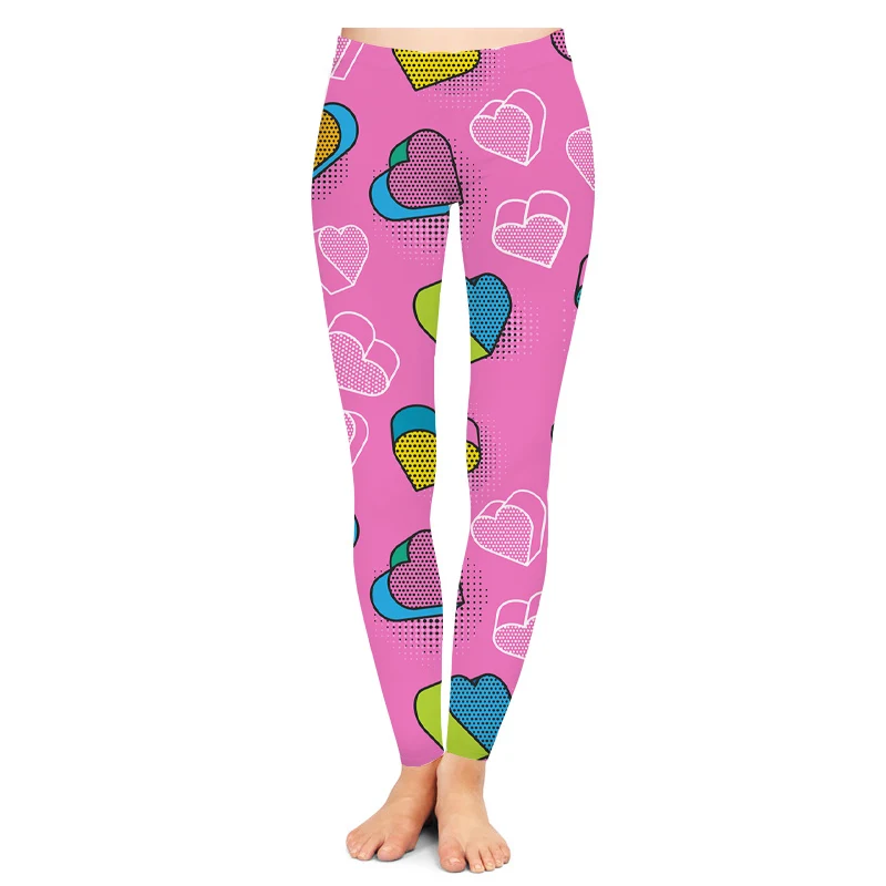 

Выполненные на заказ женские брюки-леггинсы с сублимационной печатью