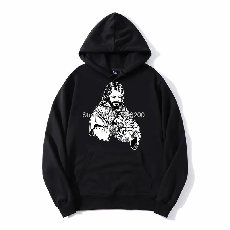

Blackcraft Jesus Loves Satan Baphomet Goat Hoodie Atheist Vintage Men Hoodie Hooded Sweatshirt Streetwear Jacket Harajuku