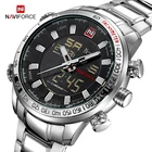 Часы мужские кварцевые, из нержавеющей стали, со светодиодной подсветкой