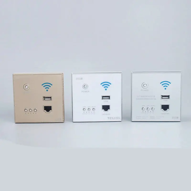 

300Mbps 220V Power AP Relay Smart Wireless WIFI Repeater Extender Wall Embedded 2.4ghz Router Panel USB Socket