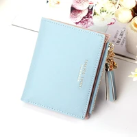 short women wallets hasp leather solid color female luxury zipper coin purses ladies multifunction card holder money clip