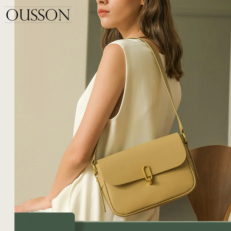 

OUSSON 2021 New Design Leather Large Capacity Underarm Bag Fashion Crossbody Bag Multifunctional Single Shoulder Bag For Women
