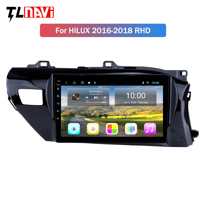 2 Гб ОЗУ 10 дюймов Автомобильный dvd для Toyota Hilux 2016 2017 2018 RHD мультимедийный