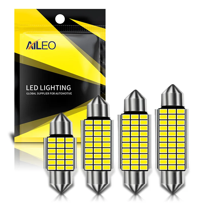 AILEO 1x C10W C5W светодиодный Canbus гирлянда 31 мм 36 39 42 для автомобильной лампы Интерьер