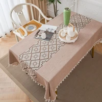 rectangular tablecloth linen tablecloth protector jacquard round table map coffee table for living room dinning table cover